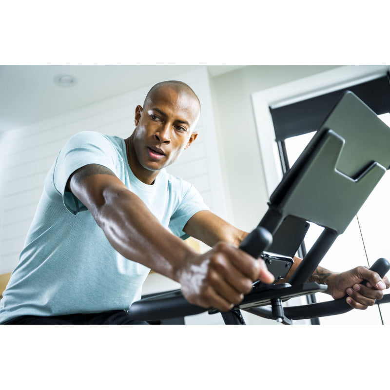 Horizon Fitness 7.0IC Spin Bike with Bluetooth male lifestyle view
