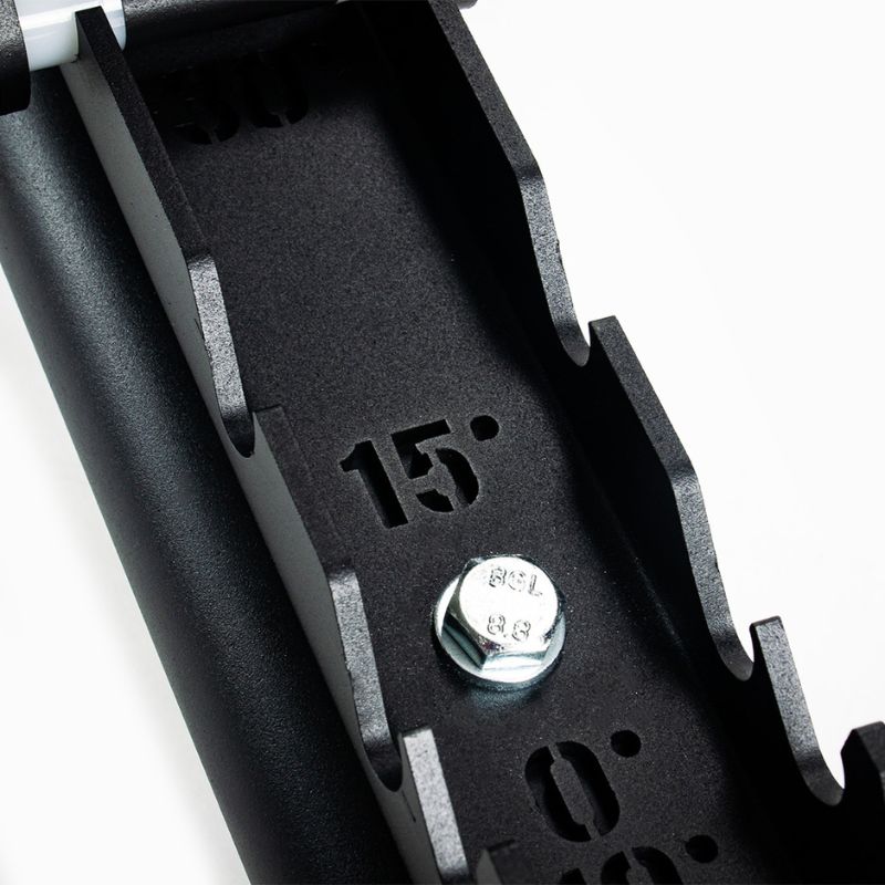 Jordan Fitness Black Adjustable Incline Bench - Height selecter close up