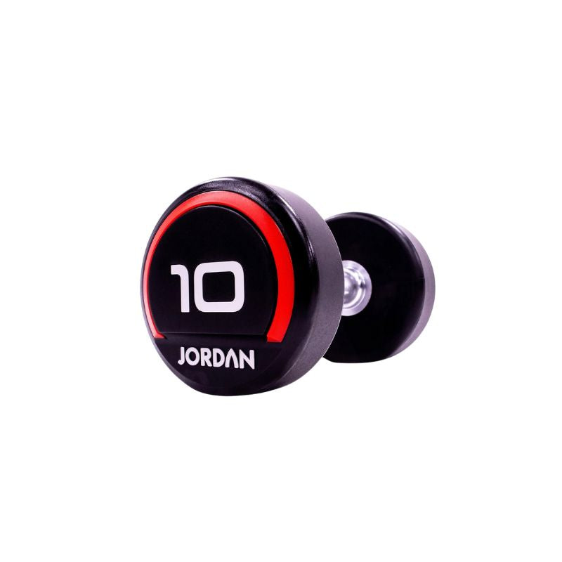 Jordan Fitness Dumbbell Set - Red single urethane dumbbell