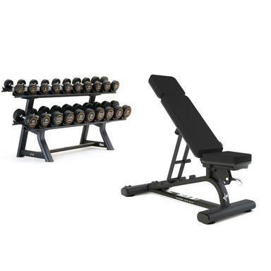 Pulse Fitness Dumbbell and Incline Bench Set