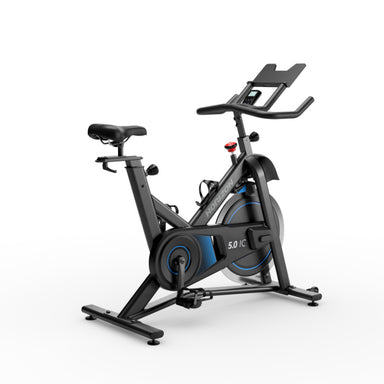 Horizon Fitness 5.0 IC Spin Bike with Bluetooth side angle view